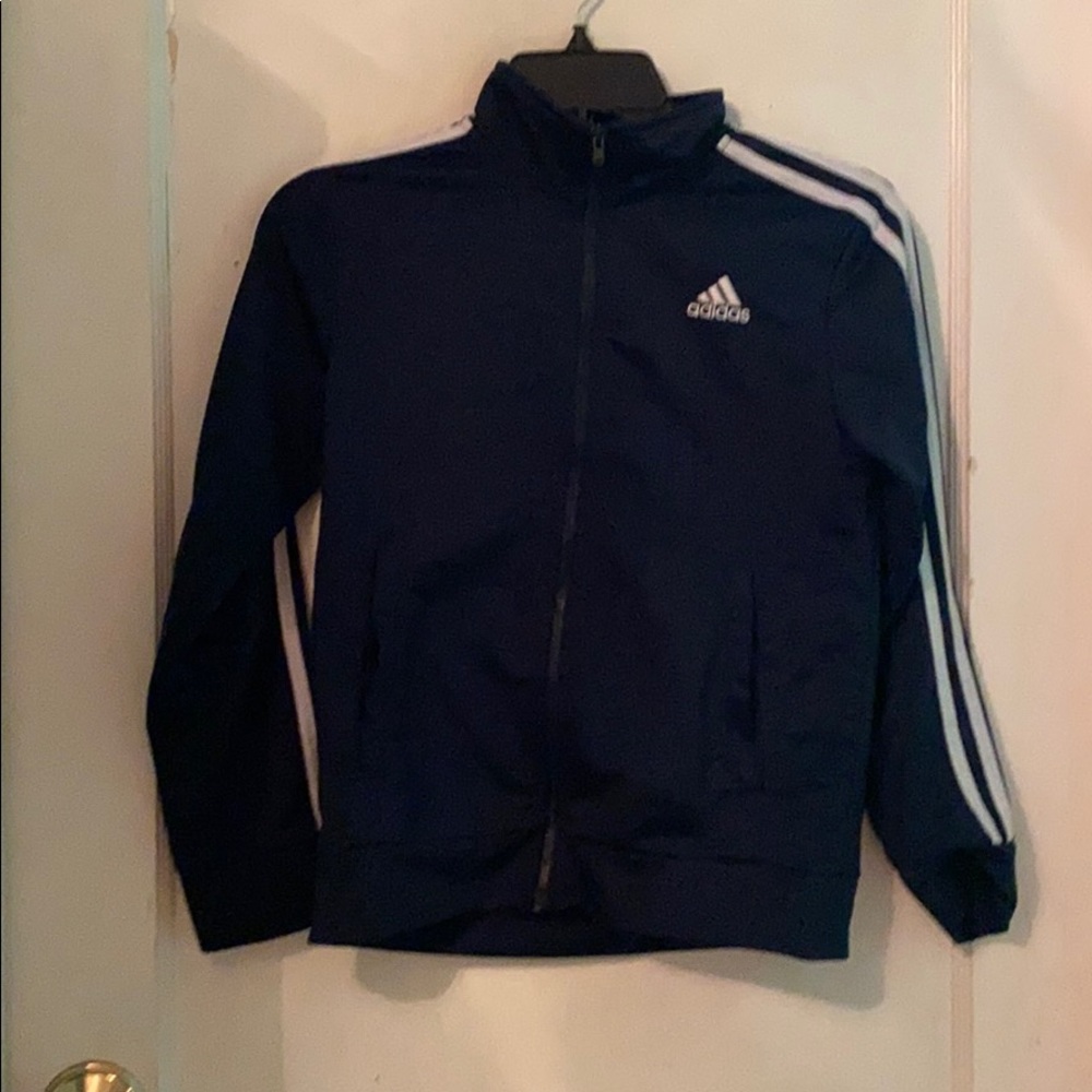 Adidas boys core tri-cot jacket